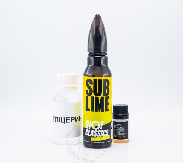 Жидкость Riot Squad Organic Sub Lime 60ml 3mg со вкусом лимона и лайма (набор компонентов)
