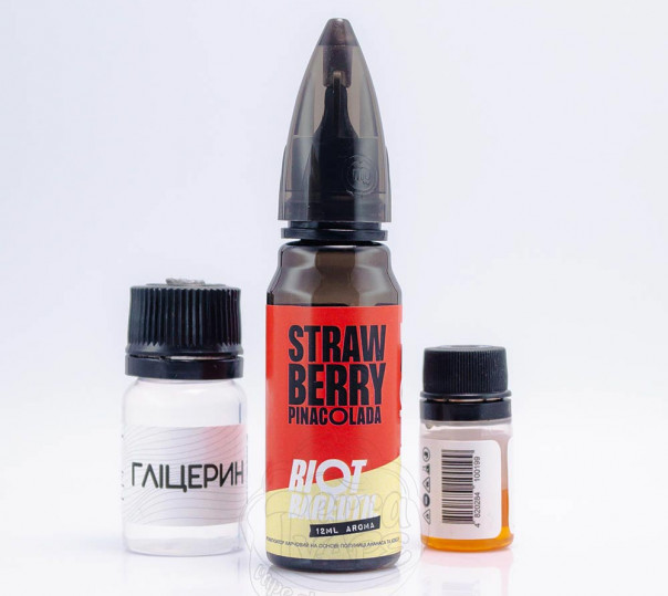 Рідина Riot Squad Salt Strawberry Pinacolada 30ml 50mg зі смаком полуничної Піна Колади (набір компонентів)