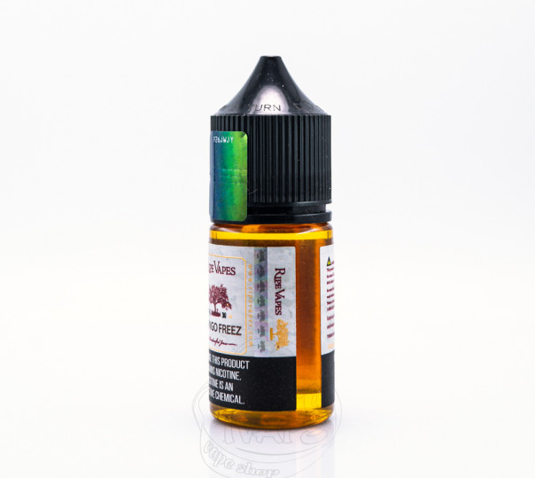 Рідина Ripe Vapes Salt Mango Freez 30ml 50mg на сольовому нікотині зі смаком манго з холодком Рідина Ripe Vapes Salt Mango Freez 30ml 50mg на сольовому нікотині зі смаком манго з холодком
