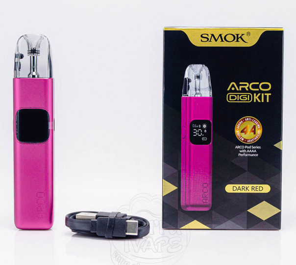 SMOK ARCO DIGI Pod System Kit 1300mAh Dark Red Багаторазова POD система SMOK ARCO DIGI Pod System Kit 1300mAh Dark Red Багаторазова POD система