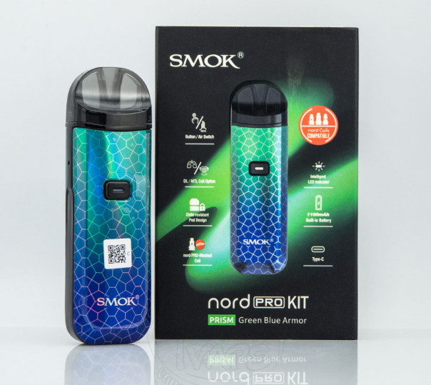 SMOK Nord Pro Pod Kit 1100mAh Багаторазова POD система SMOK Nord Pro Pod Kit 1100mAh Багаторазова POD система