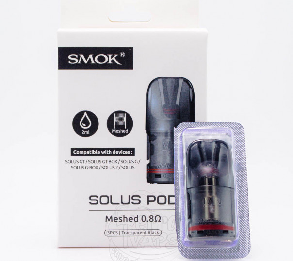 Картридж SMOK Solus Cartridge для багаторазової POD системи Solus / 2 / G-Box / G / GT / GT Box Картридж SMOK Solus Cartridge для багаторазової POD системи Solus / 2 / G-Box / G / GT / GT Box