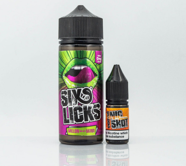 Рідина Six Licks Organic Melon On My Mind 120ml 3mg на органічному нікотині зі смаком дині та кавуна з холодком