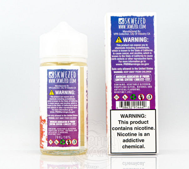 Рідина Skwezed Organic Mixed Berries 100ml 3mg на органічному нікотині зі смаком ягід Рідина Skwezed Organic Mixed Berries 100ml 3mg на органічному нікотині зі смаком ягід
