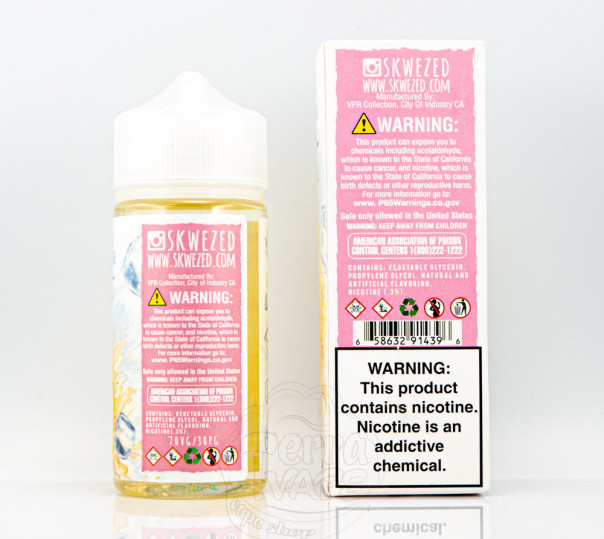 Рідина Skwezed Organic Pink Lemonade Ice 100ml 3mg на органічному нікотині зі смаком рожевого лимонаду з холодком Рідина Skwezed Organic Pink Lemonade Ice 100ml 3mg на органічному нікотині зі смаком рожевого лимонаду з холодком