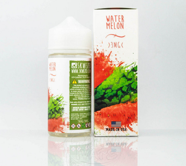 Рідина Skwezed Organic Watermelon 100ml 3mg на органічному нікотині зі смаком кавуна Рідина Skwezed Organic Watermelon 100ml 3mg на органічному нікотині зі смаком кавуна