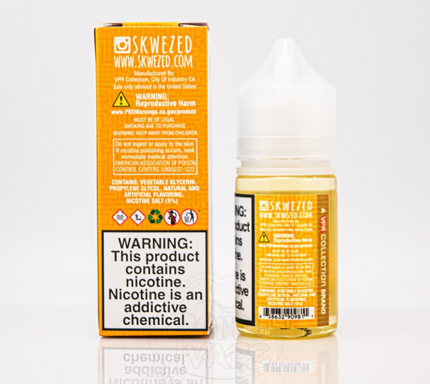 Жидкость Skwezed Salt Grapefruit Ice 30ml 25mg на солевом никотине со вкусом грейпфрута с холодком Жидкость Skwezed Salt Grapefruit Ice 30ml 25mg на солевом никотине со вкусом грейпфрута с холодком