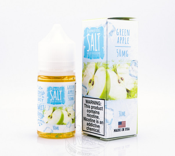 Рідина Skwezed Salt Green Apple Ice 30ml 50mg на сольовому нікотині зі смаком зеленого яблука з холодком