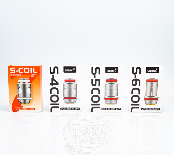 Испаритель Smoant S Series Coil для многоразовой POD системы Charon Baby Plus, Santi, T50, Knight 40, Pasito Pro Pod Kit