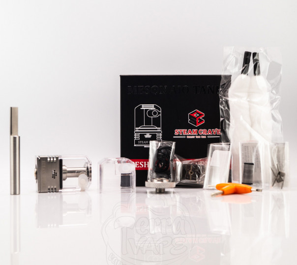 Обслуговувана база Steam Crave Meson AIO BORO TANK Mesh&Coil Обслуговувана база Steam Crave Meson AIO BORO TANK Mesh&Coil