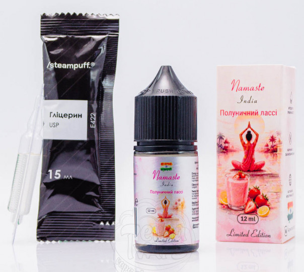 Рідина Hello World Salt Strawberry Lassi 30ml 50mg зі смаком полуничного ласі (набір компонентів)