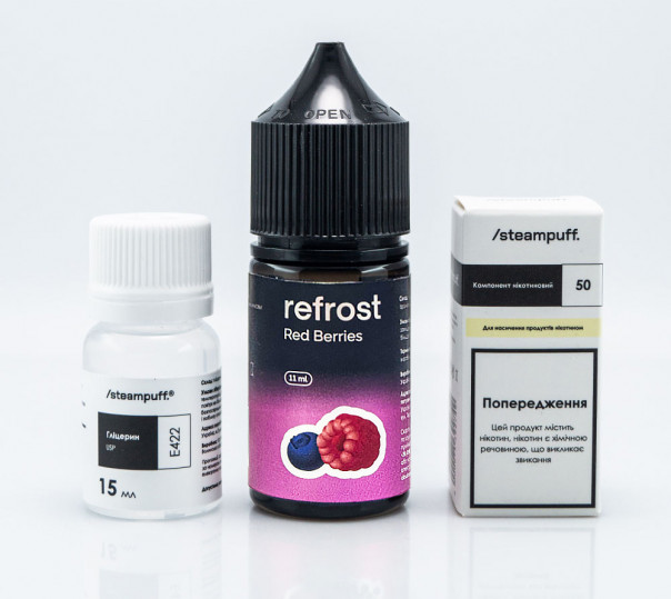Рідина Refrost Salt Red Berries 30ml 50mg зі смаком ягід (набір компонентів) Рідина Refrost Salt Red Berries 30ml 50mg зі смаком ягід (набір компонентів)