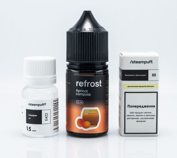 Жидкость Refrost Salt Apricot Compote 30ml 50mg со вкусом абрикосового компота (набор компонентов) Жидкость Refrost Salt Apricot Compote 30ml 50mg со вкусом абрикосового компота (набор компонентов)