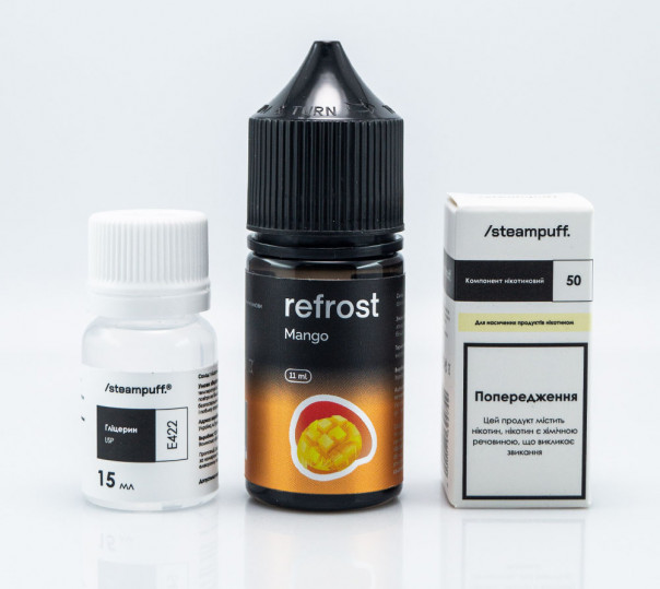 Жидкость Refrost Salt Mango 30ml 50mg со вкусом манго (набор компонентов) Жидкость Refrost Salt Mango 30ml 50mg со вкусом манго (набор компонентов)