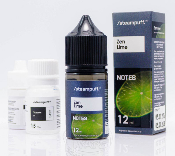 Жидкость Steampuff Notes Salt Zen Lime 30ml 50mg со вкусом лайма и лимона (набор компонентов)