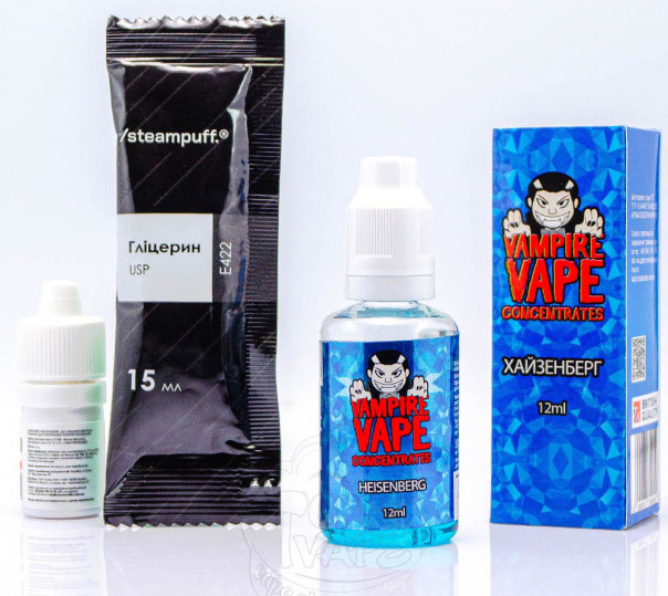 Рідина Vampire Vape Salt Heisenberg 30ml 50mg зі смаком червоних ягід, анісу та ментолу (набір компонентів)