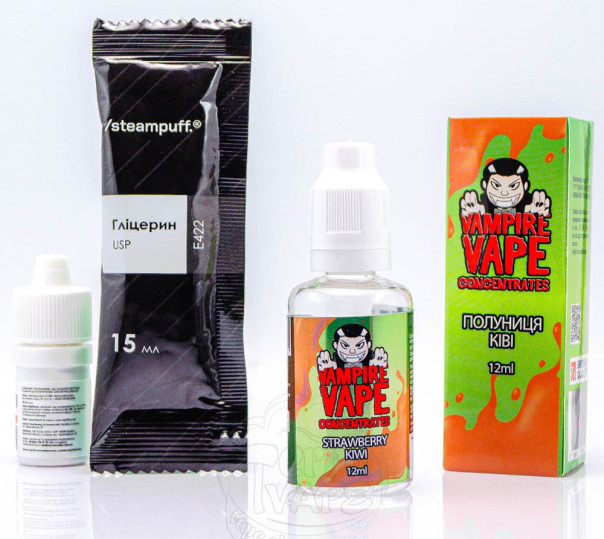 Рідина Vampire Vape Salt Strawberry Kiwi 30ml 50mg зі смаком полуниці та ківі (набір компонентів)