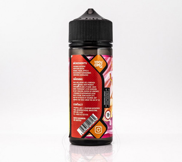 Жидкость Strapped Organic Proper Punchy 120ml 3mg на органическом никотине со вкусом фруктового газированного напитка Жидкость Strapped Organic Proper Punchy 120ml 3mg на органическом никотине со вкусом фруктового газированного напитка