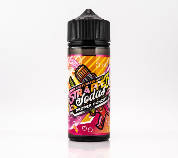 Рідина Strapped Organic Proper Punchy 120ml 3mg на органічному нікотині зі смаком фруктового газованого напою