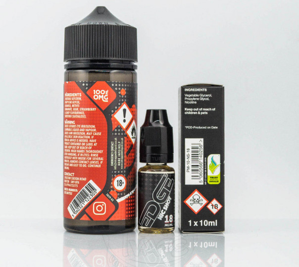 Рідина Strapped Organic Strawberry Sour Belt 120ml 3mg на органічному нікотині зі смаком полуничної цукерки Рідина Strapped Organic Strawberry Sour Belt 120ml 3mg на органічному нікотині зі смаком полуничної цукерки