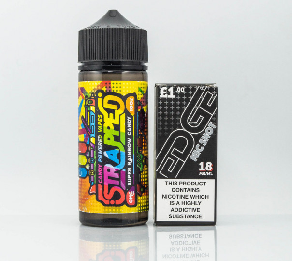 Жидкость Strapped Organic Super Rainbow Candy 120ml 3mg на органическом никотине со вкусом фруктовых конфет