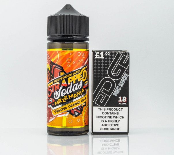 Жидкость Strapped Organic Twisted Orange Cola 100ml 0mg без никотина со вкусом колы с апельсином