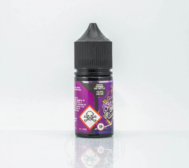 Рідина Strapped Salt Grape Soda Storm 30ml 50mg на сольовому нікотині зі смаком виноградної содової Рідина Strapped Salt Grape Soda Storm 30ml 50mg на сольовому нікотині зі смаком виноградної содової