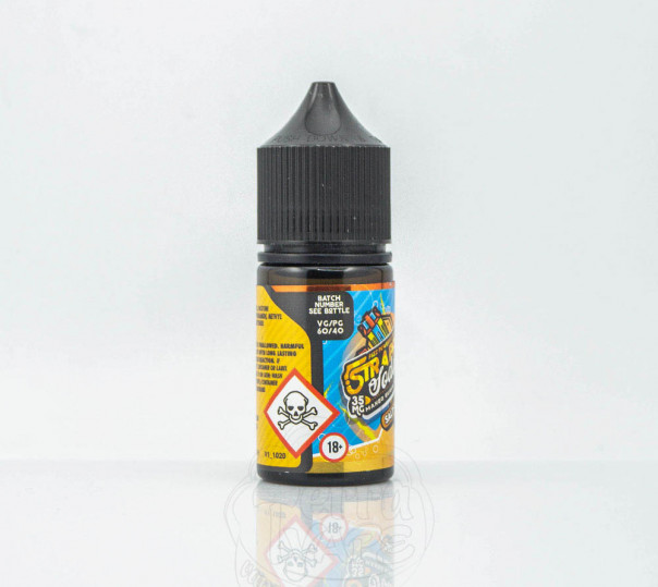 Жидкость Strapped Salt Mango Guava Palava 30ml 35mg на солевом никотине со вкусом содовой с манго и гуавой Жидкость Strapped Salt Mango Guava Palava 30ml 35mg на солевом никотине со вкусом содовой с манго и гуавой
