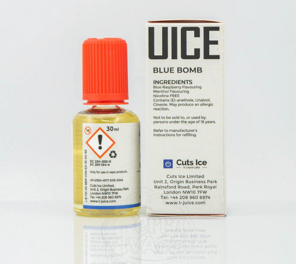 Ароматизатор для вейпа T-Juice Blue Bomb 30ml Ароматизатор для вейпа T-Juice Blue Bomb 30ml