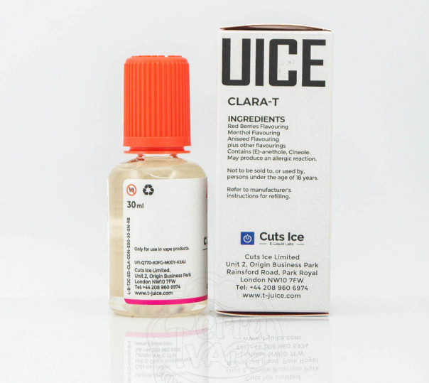 Ароматизатор для вейпа T-Juice Clara-T 30ml Ароматизатор для вейпа T-Juice Clara-T 30ml