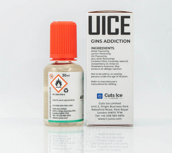 Ароматизатор для вейпа T-Juice Gins Addiction 30ml Ароматизатор для вейпа T-Juice Gins Addiction 30ml
