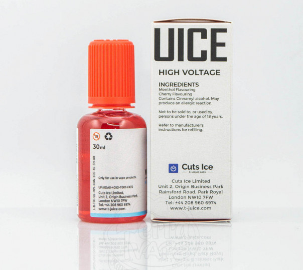 Ароматизатор для вейпа T-Juice High Voltage 30ml Ароматизатор для вейпа T-Juice High Voltage 30ml