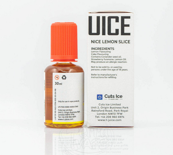 Ароматизатор для вейпа T-Juice Nice Lemon Slice 30ml Ароматизатор для вейпа T-Juice Nice Lemon Slice 30ml