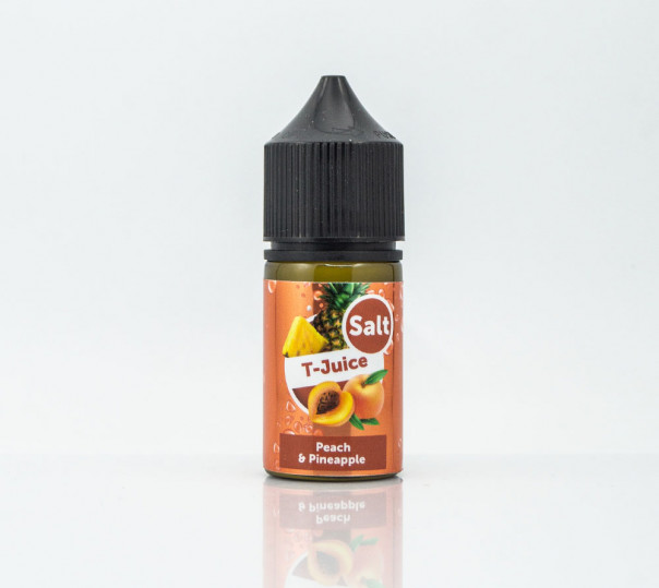 Рідина T Juice Salt Peach Pineapple 30ml 50mg на сольовому нікотині зі смаком персика та ананаса