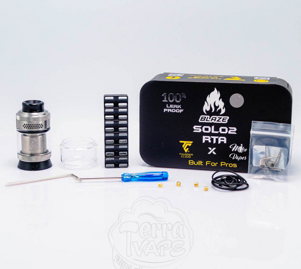 ThunderCloud Blaze Solo 2 RTA Matte Black Обслуговуваний бак ThunderCloud Blaze Solo 2 RTA Matte Black Обслуговуваний бак