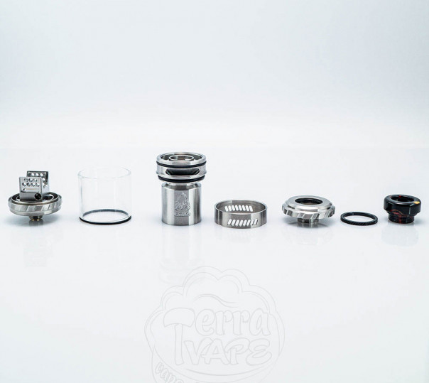ThunderHead Creations Blaze Solo RTA Silver Black Обслуживаемый бак ThunderHead Creations Blaze Solo RTA Silver Black Обслуживаемый бак