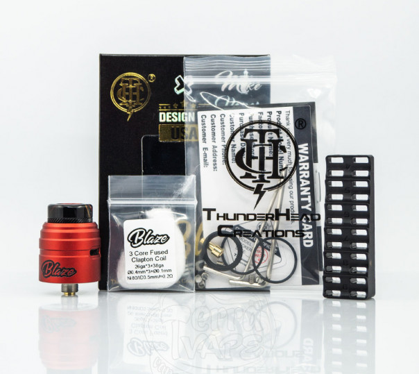 ThunderHead Creations Blaze Solo RDA Red Дріпка ThunderHead Creations Blaze Solo RDA Red Дріпка