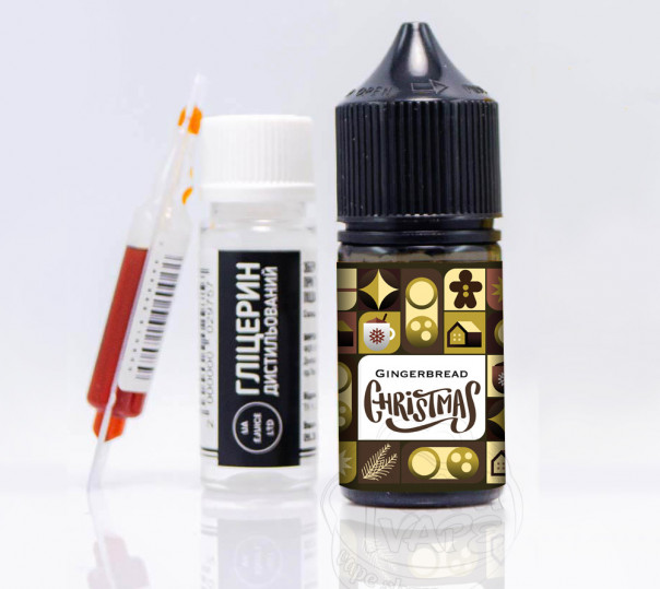 Рідина UA E-Juice Christmas Limited Salt Gingerbread 30ml 50mg зі смаком імбирного пряника (набір компонентів)