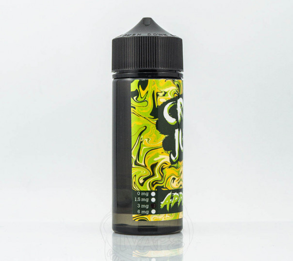 Жидкость Crazy Juice Organic Apple Melon 120ml 0mg без никотина со вкусом яблока и дыни Жидкость Crazy Juice Organic Apple Melon 120ml 0mg без никотина со вкусом яблока и дыни