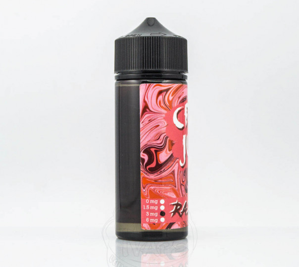 Рідина Crazy Juice Organic Raspberry 120ml 1.5mg на органічному нікотині зі смаком малини Рідина Crazy Juice Organic Raspberry 120ml 1.5mg на органічному нікотині зі смаком малини