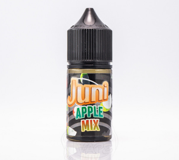 Рідина Juni Silver ICE Salt Apple Mix ICE 30ml 30mg на гібридному нікотині зі смаком яблука