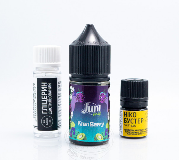 Рідина Juni Mix Salt Kiwi Berry 30ml 65mg зі смаком ківі та ягід (набір компонентів)