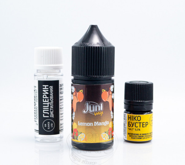 Рідина Juni Mix Salt Lemon Mango 30ml 50mg зі смаком манго та лимона (набір компонентів)
