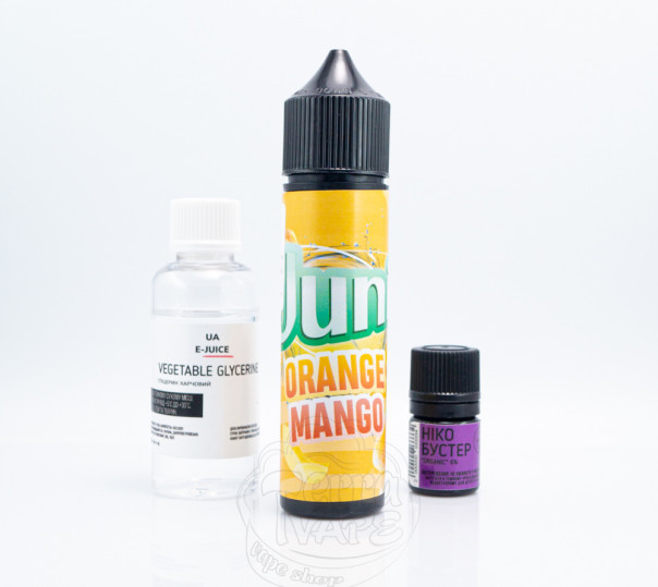 Жидкость Juni Organic Orange Mango 60ml 3mg со вкусом апельсина и манго (набор компонентов)