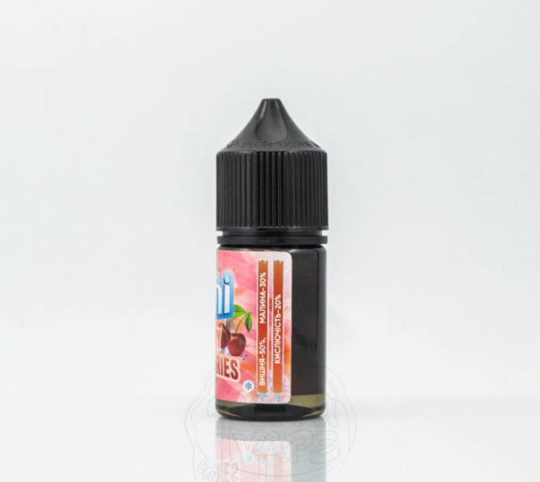 Рідина Juni Salt Cherry Raspberry 30ml 30mg на сольовому нікотині зі смаком вишні з малиною Рідина Juni Salt Cherry Raspberry 30ml 30mg на сольовому нікотині зі смаком вишні з малиною