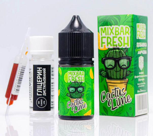 Рідина Mix Bar Fresh Salt Cactus Lime 30ml 50mg зі смаком кактусу та лайму (набір компонентів)