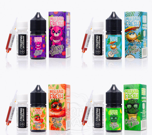 Жидкость Mix Bar Fresh Salt 30ml (набор компонентов)