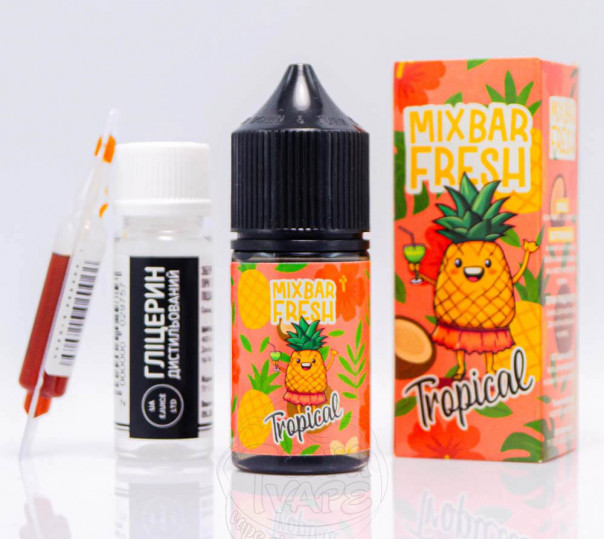 Рідина Mix Bar Fresh Salt Tropical 30ml 50mg зі смаком тропічних фруктів (набір компонентів)