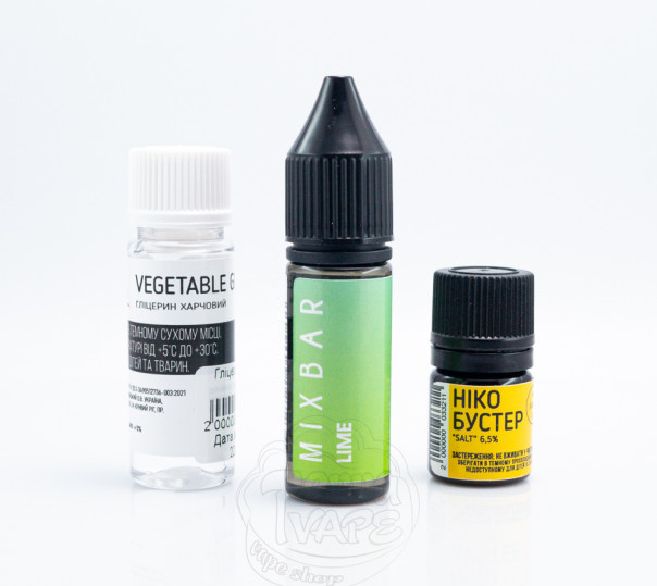 Жидкость Mix Bar Salt Lime 15ml 50mg со вкусом лайма (набор компонентов)