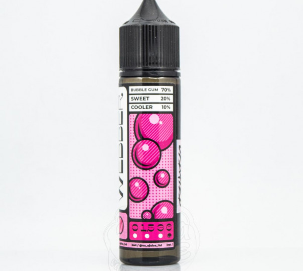 Жидкость Webber Organic Bubble Gum 60ml 0mg без никотина со вкусом жвачки Жидкость Webber Organic Bubble Gum 60ml 0mg без никотина со вкусом жвачки